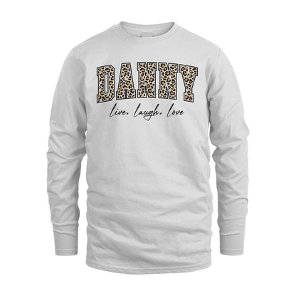 Live Laugh Love Custom Name With Leopard Pattern Shirt DANNY M1-13