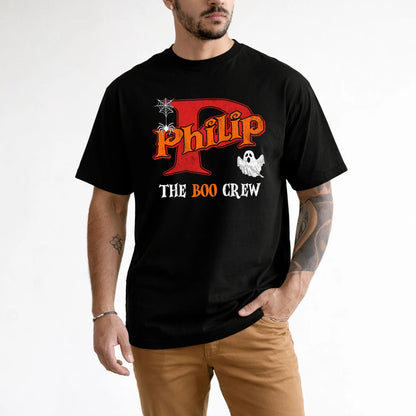 The Boo Crew Halloween Custom Name Shirt PHILIP M1-22