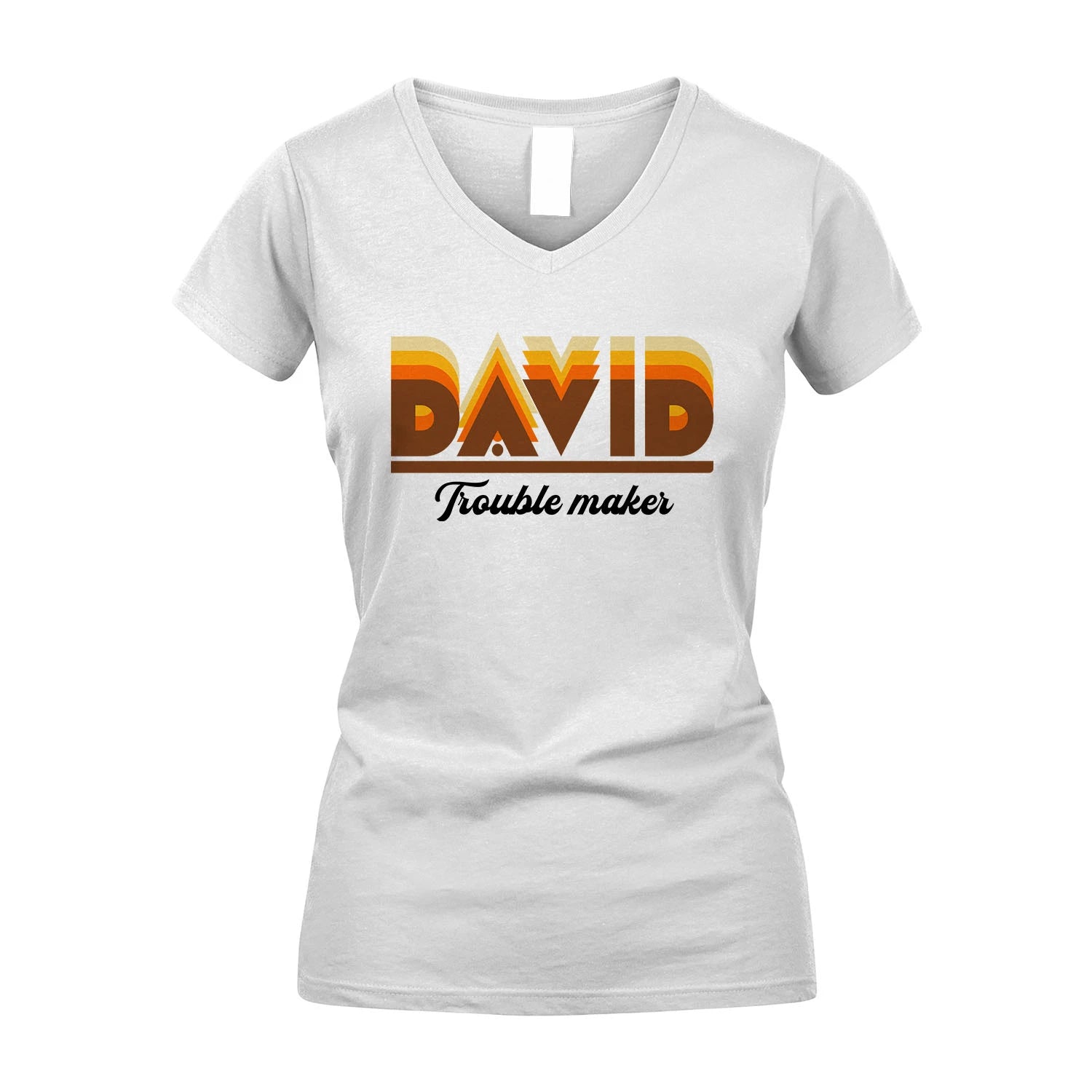 Your Name Trouble Maker Funny Shirt DAVID M1-34