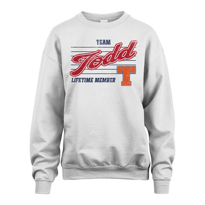 Team Your Name Lifetime Member Vintage Shirt TODD M1-24