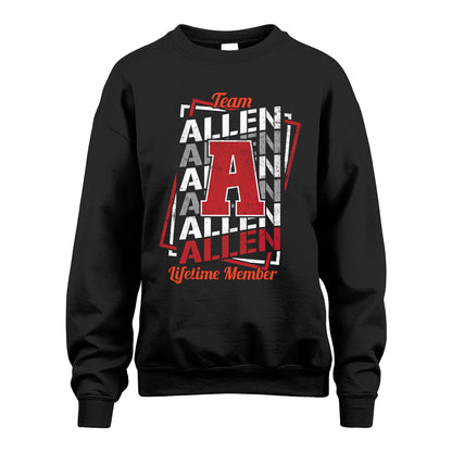 Team Your Name Lifetime Member Sporty Shirt ALLEN M1-25