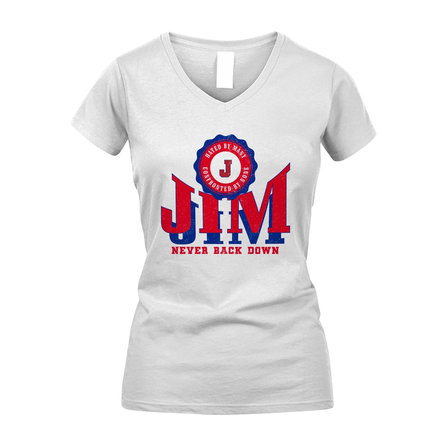 Your Name Never Back Down Shirt JIM M1-33