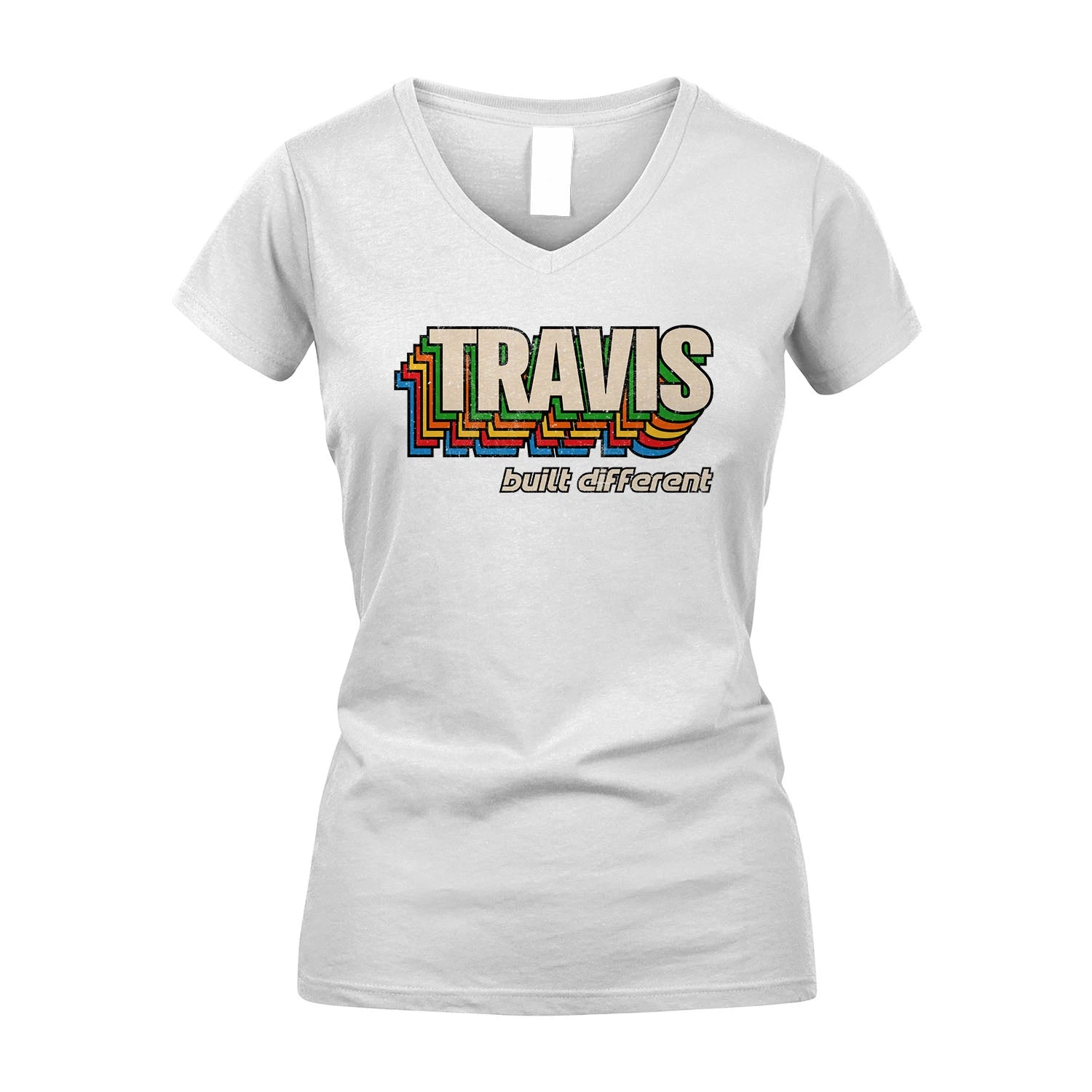 Your Name Built Different Retro Shirt TRAVIS M1-26