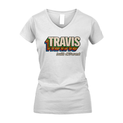 Your Name Built Different Retro Shirt TRAVIS M1-26