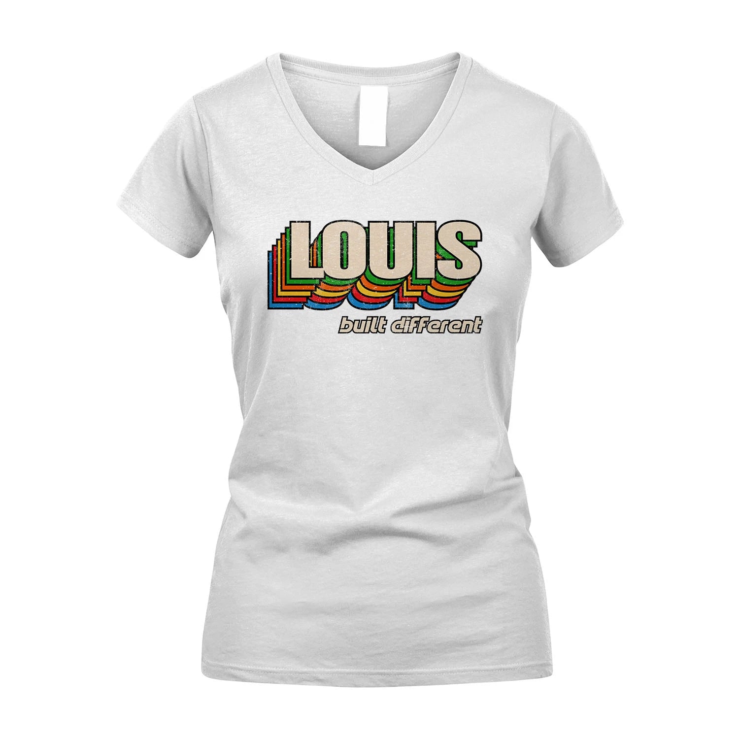 Your Name Built Different Retro Shirt LOUIS M1-26