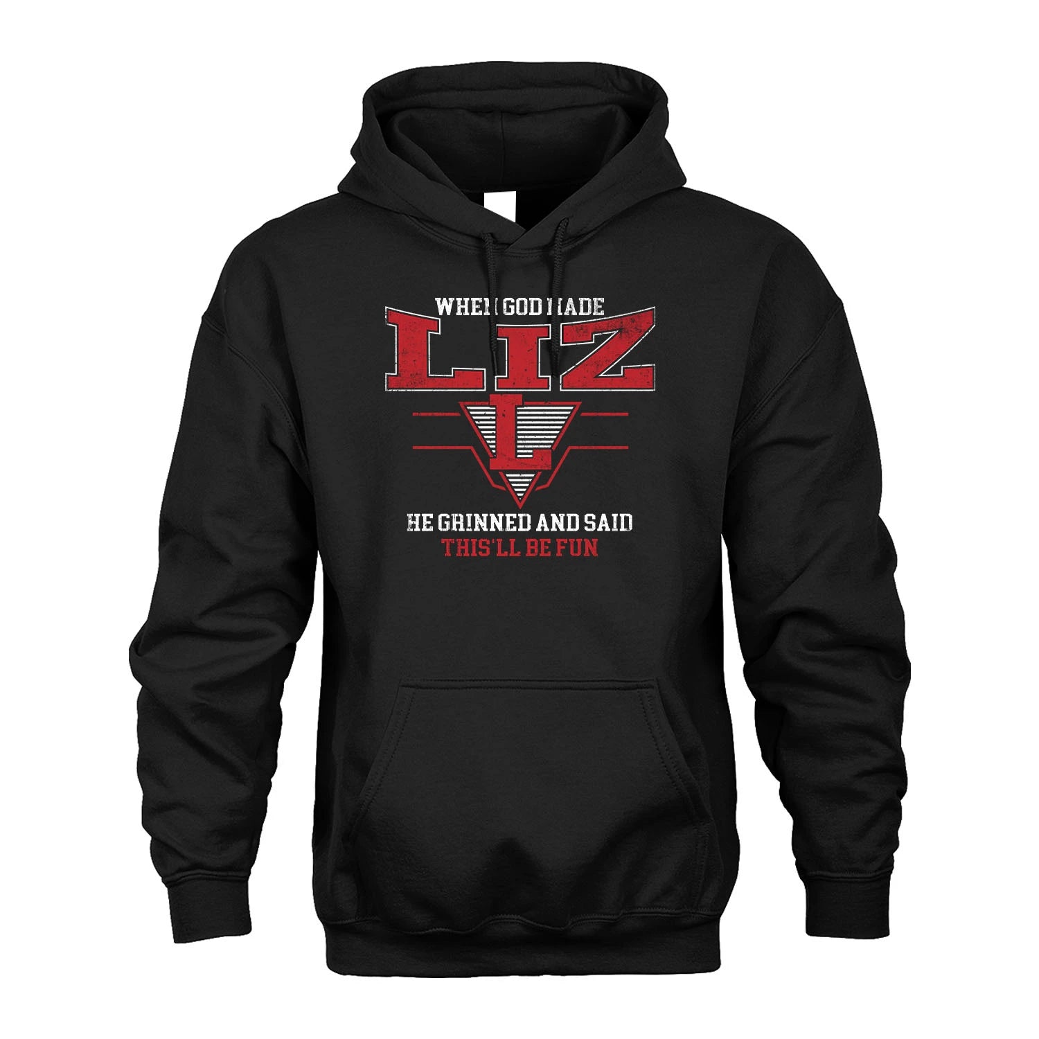 When God Made Your Name He Grinned And Said This'll Be Fun Baseball Shirt LIZ M1-29