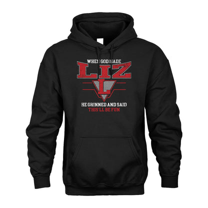 When God Made Your Name He Grinned And Said This'll Be Fun Baseball Shirt LIZ M1-29