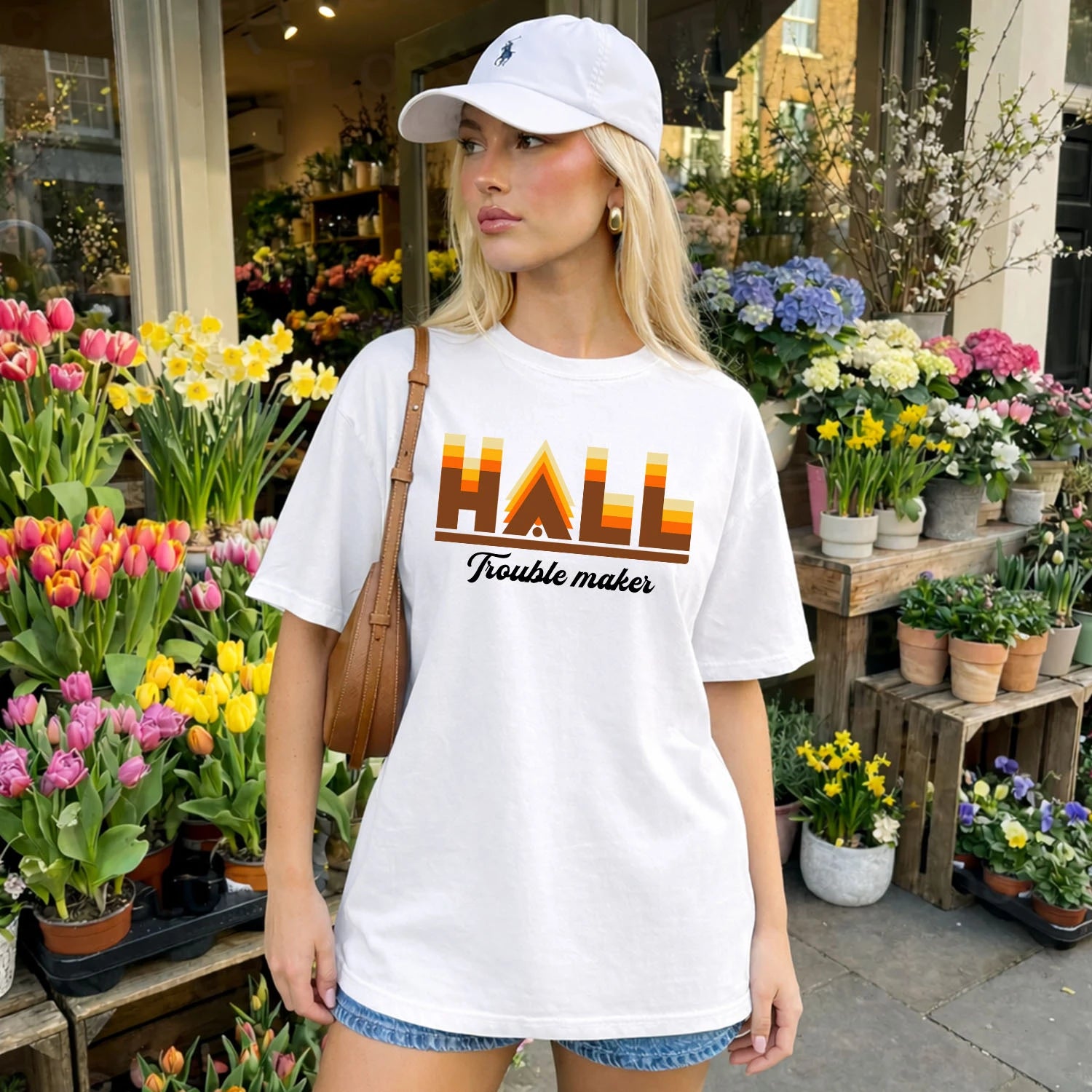 Your Name Trouble Maker Funny Shirt HALL M1-34