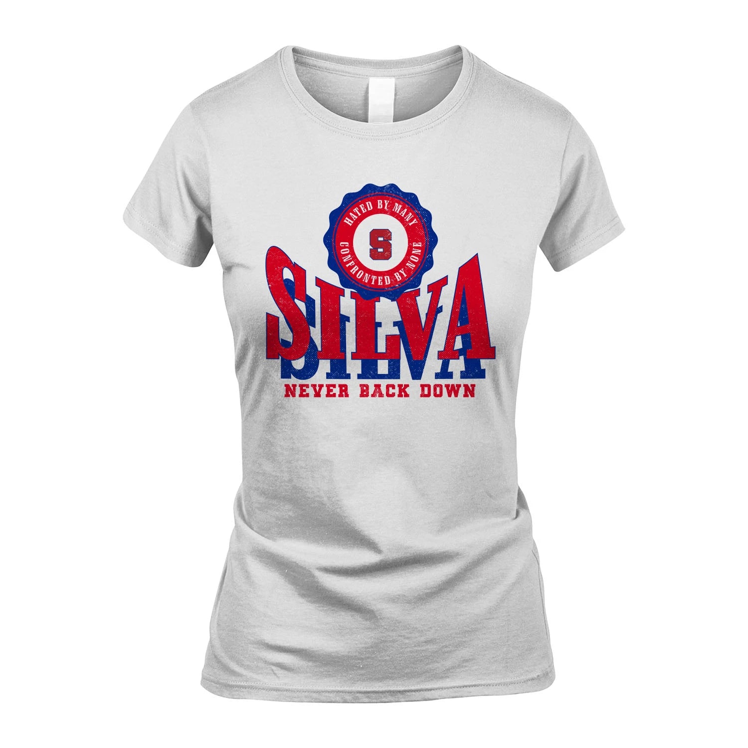 Your Name Never Back Down Shirt SILVA M1-33