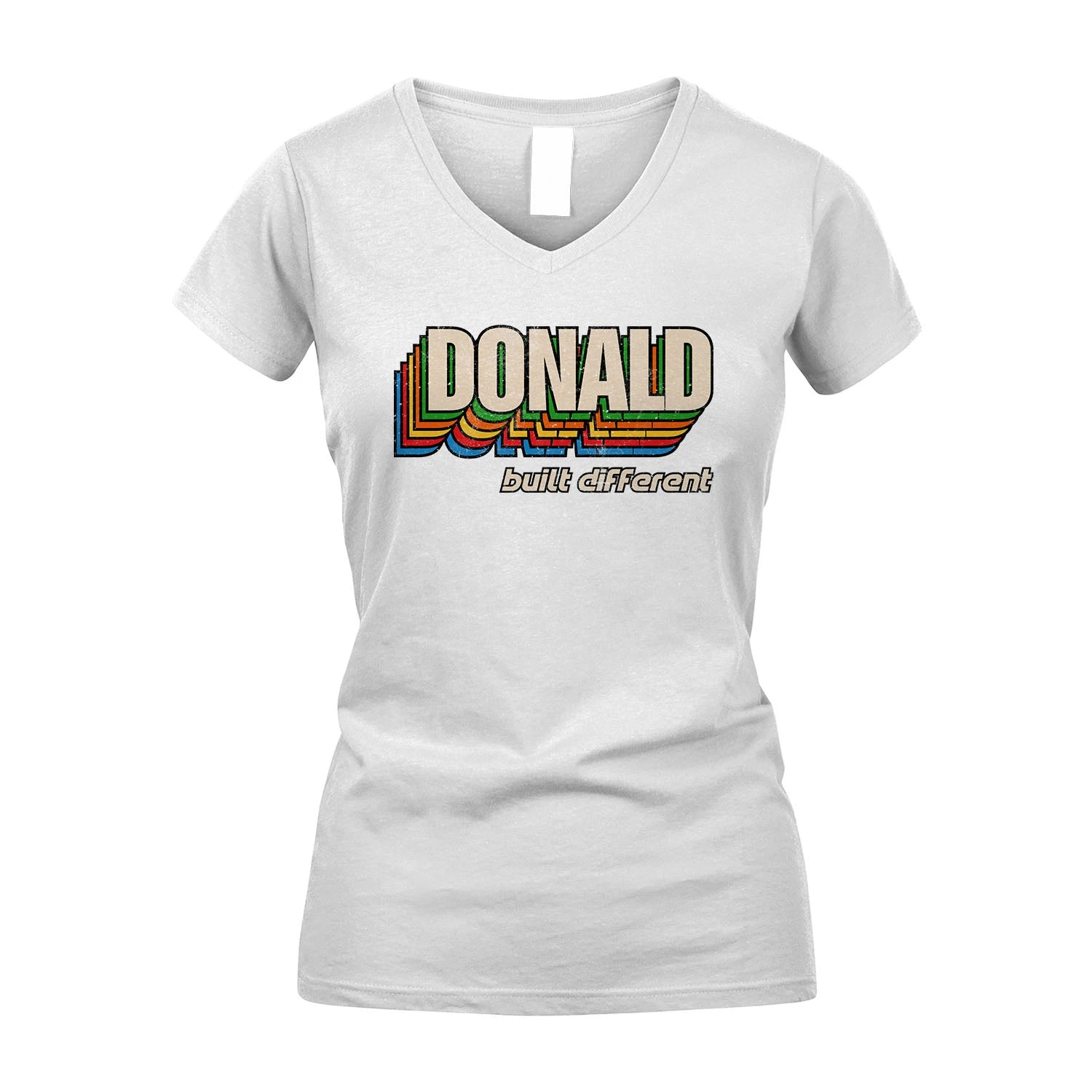 Your Name Built Different Retro Shirt DONALD M1-26