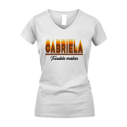 Your Name Trouble Maker Funny Shirt GABRIELA M1-34