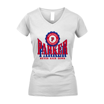 Your Name Never Back Down Shirt PARKER M1-33