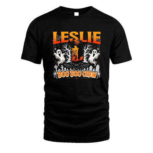 Boo Boo Crew Halloween Custom Name Shirt LESLIE M1-28