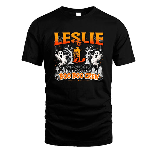 Boo Boo Crew Halloween Custom Name Shirt LESLIE M1-28