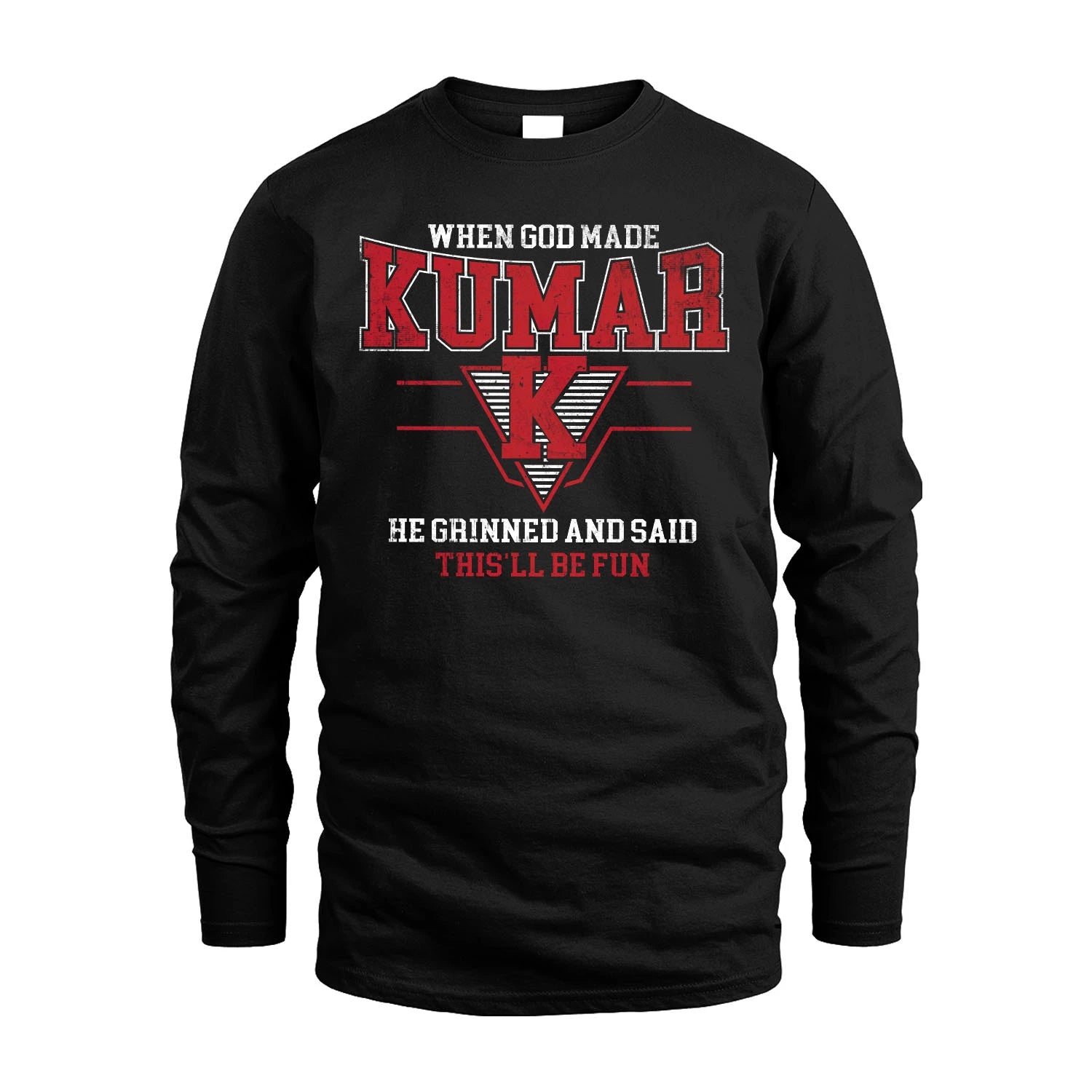 When God Made Your Name He Grinned And Said This'll Be Fun Baseball Shirt KUMAR M1-29