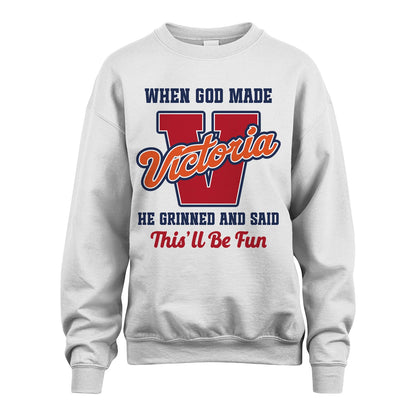 God Made Your Name Custom Shirt VICTORIA M1-16