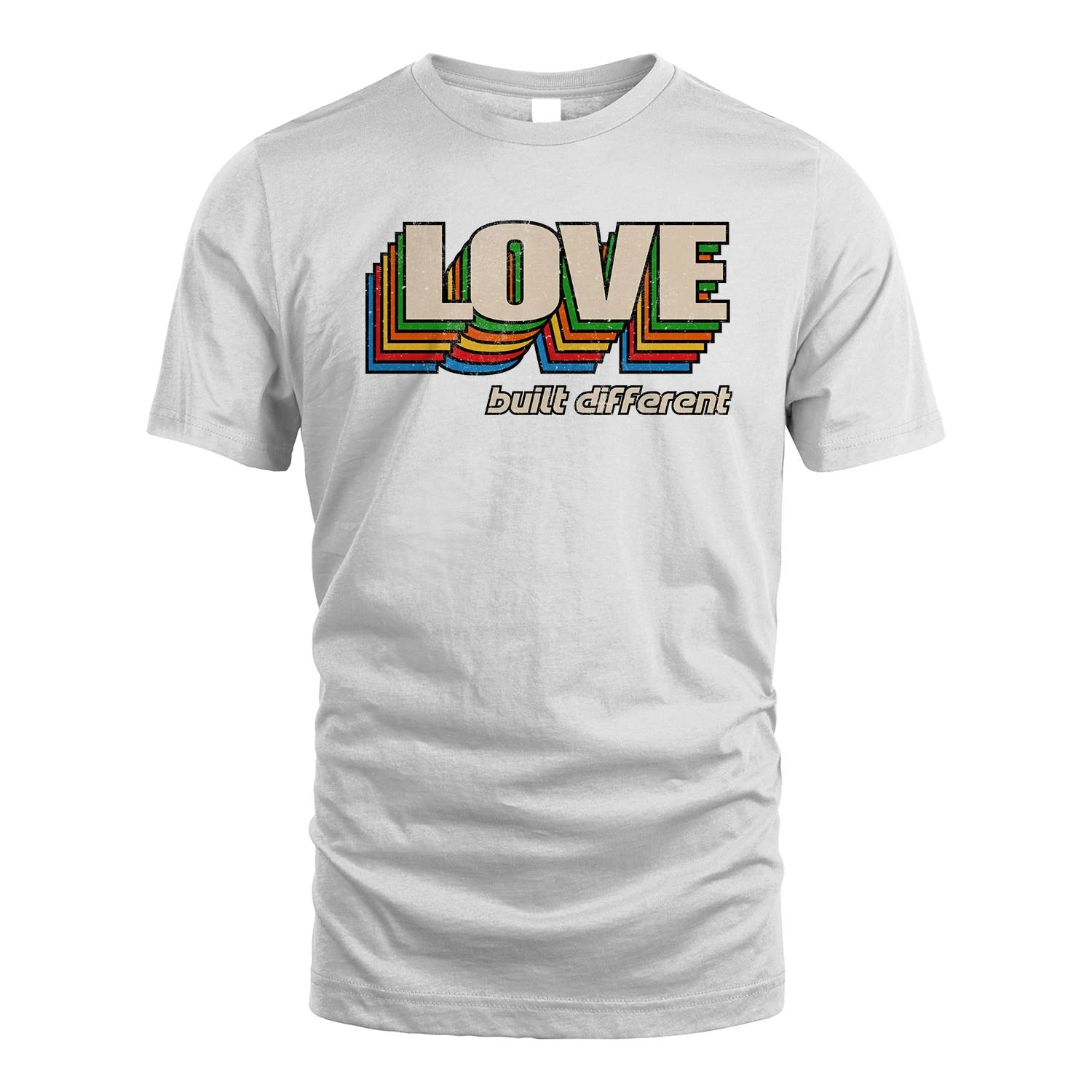Your Name Built Different Retro Shirt LOVE M1-26