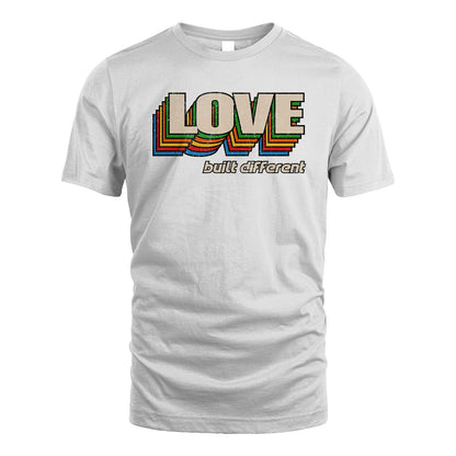 Your Name Built Different Retro Shirt LOVE M1-26