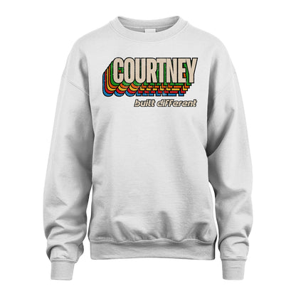Your Name Built Different Retro Shirt COURTNEY M1-26