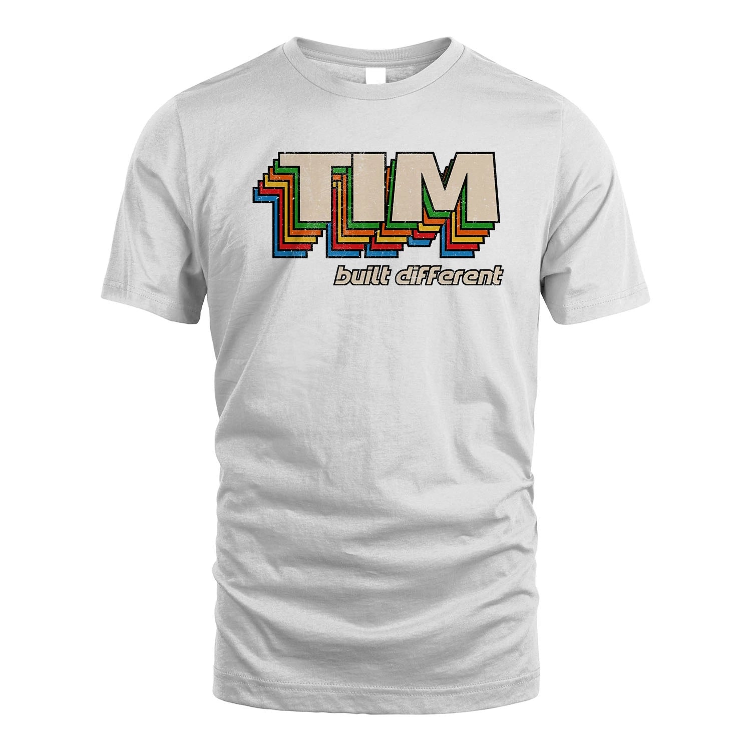 Your Name Built Different Retro Shirt TIM M1-26