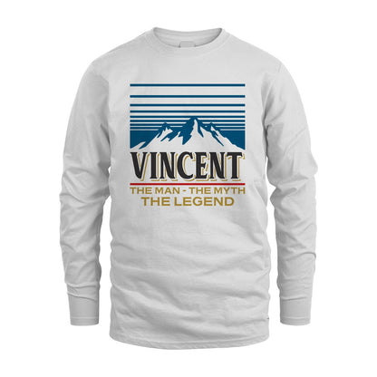 The Man The Myth The Legend Vintage Mountain Shirt VINCENT M1-19