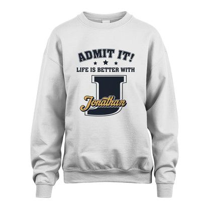Life Is Better With Your Name Shirt JONATHAN M1-17