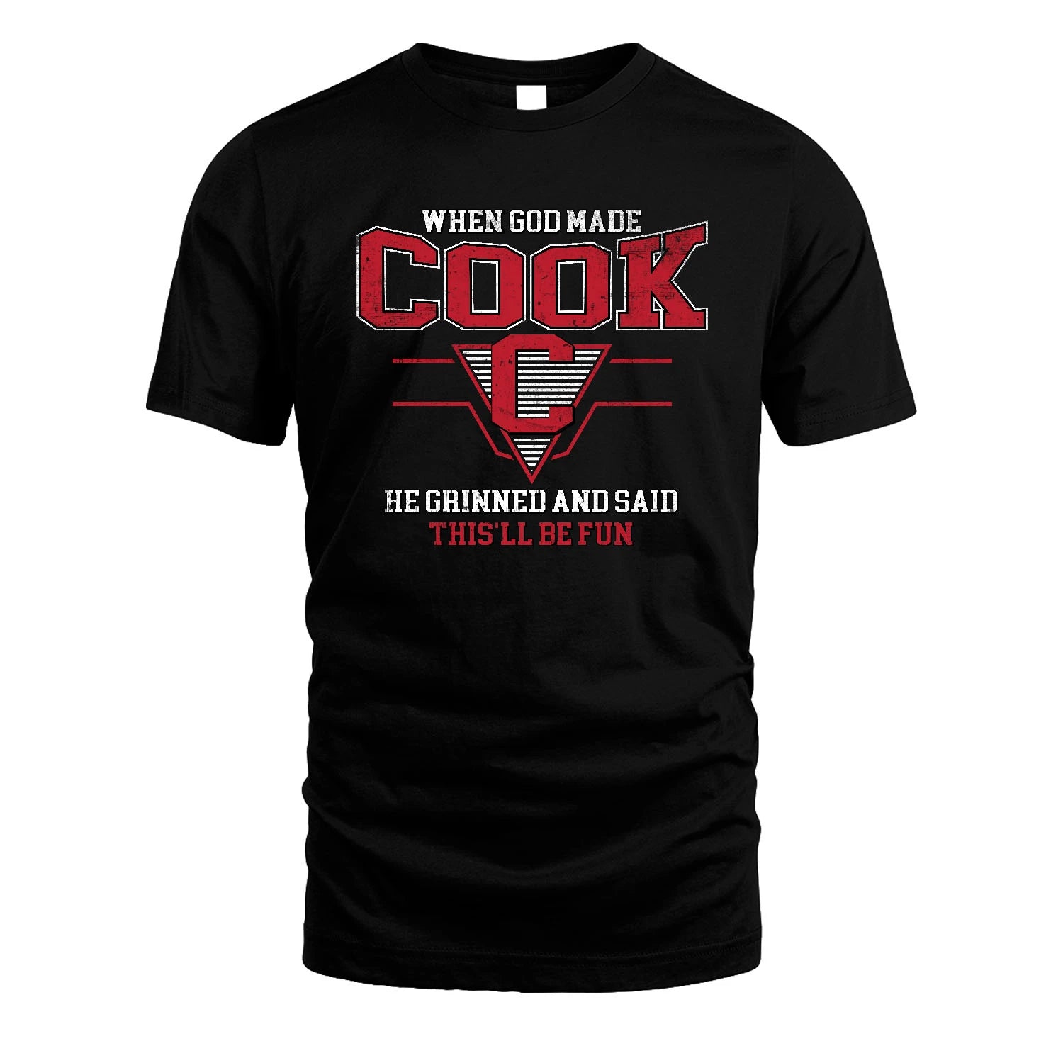 When God Made Your Name He Grinned And Said This'll Be Fun Baseball Shirt COOK M1-29