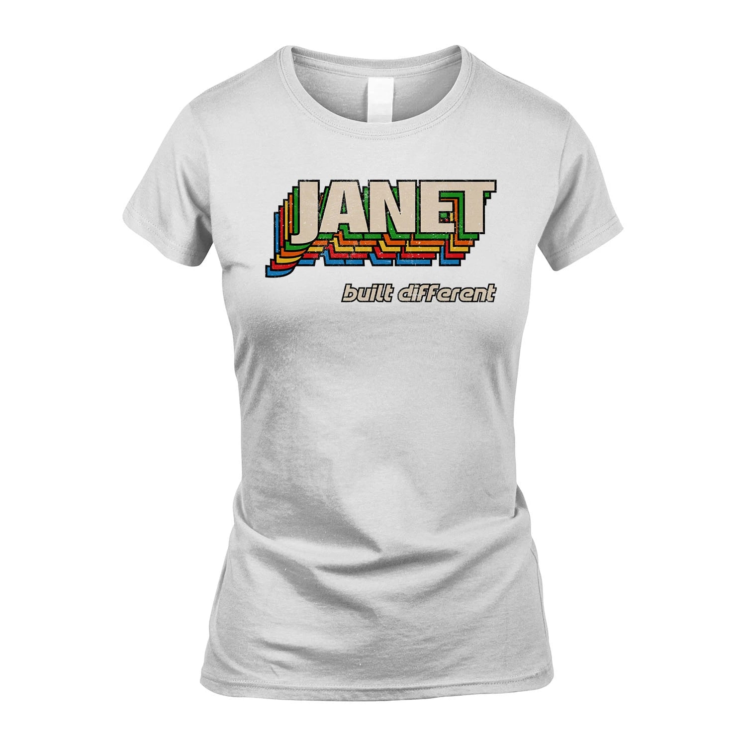 Your Name Built Different Retro Shirt JANET M1-26