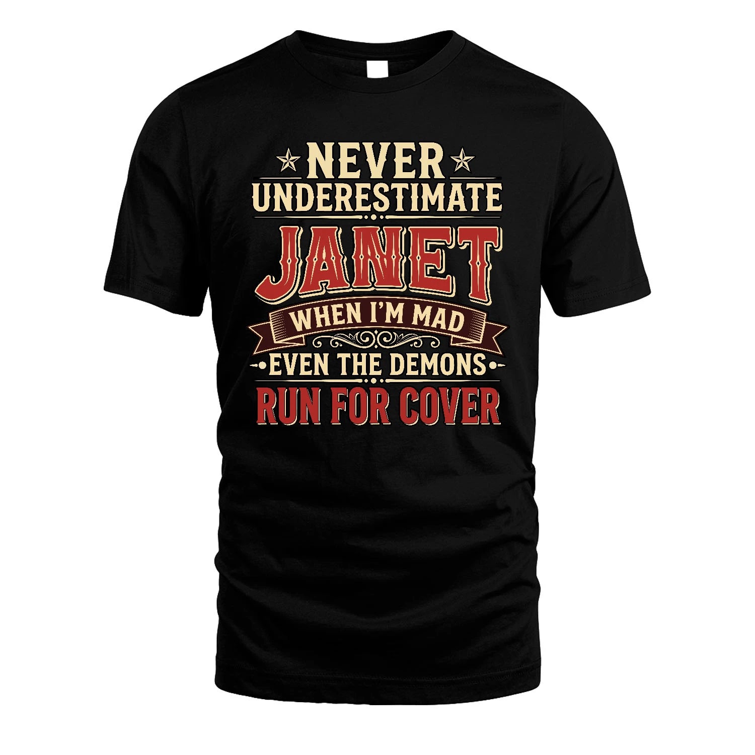 Never Underestimate When I'm Mad Shirt JANET M1-4