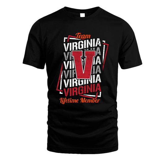 Team Your Name Lifetime Member Sporty Shirt VIRGINIA M1-25