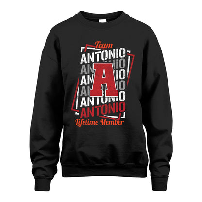 Team Your Name Lifetime Member Sporty Shirt ANTONIO M1-25