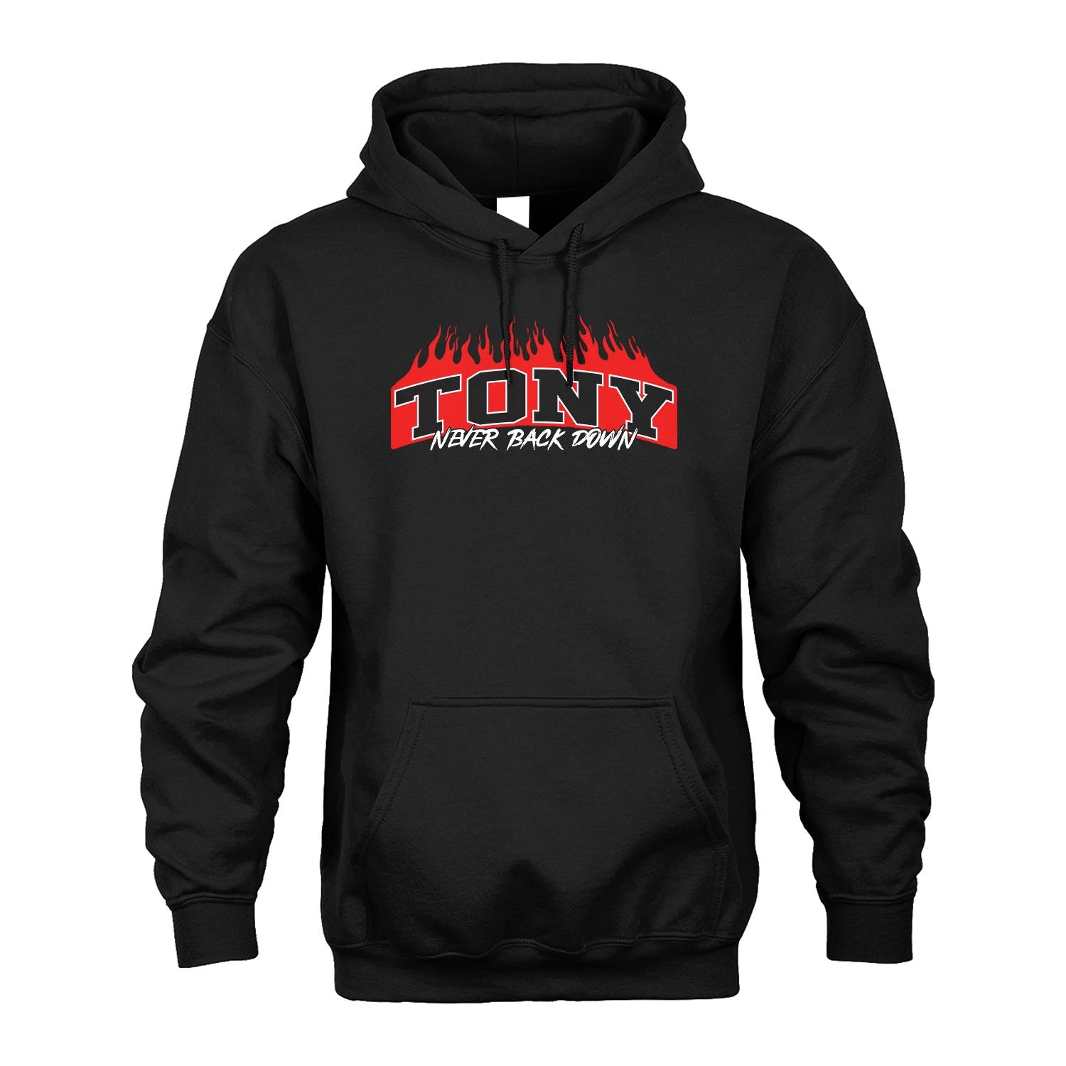 Never Back Down Your Name With Fire Shirt TONY M1-37