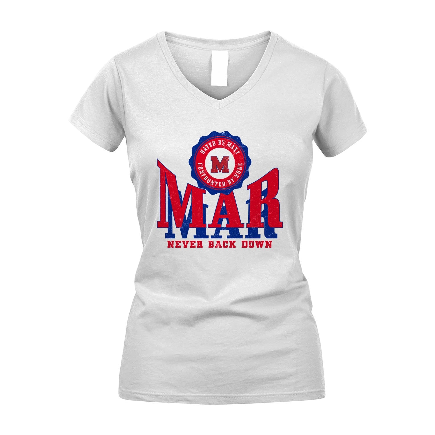 Your Name Never Back Down Shirt MAR M1-33
