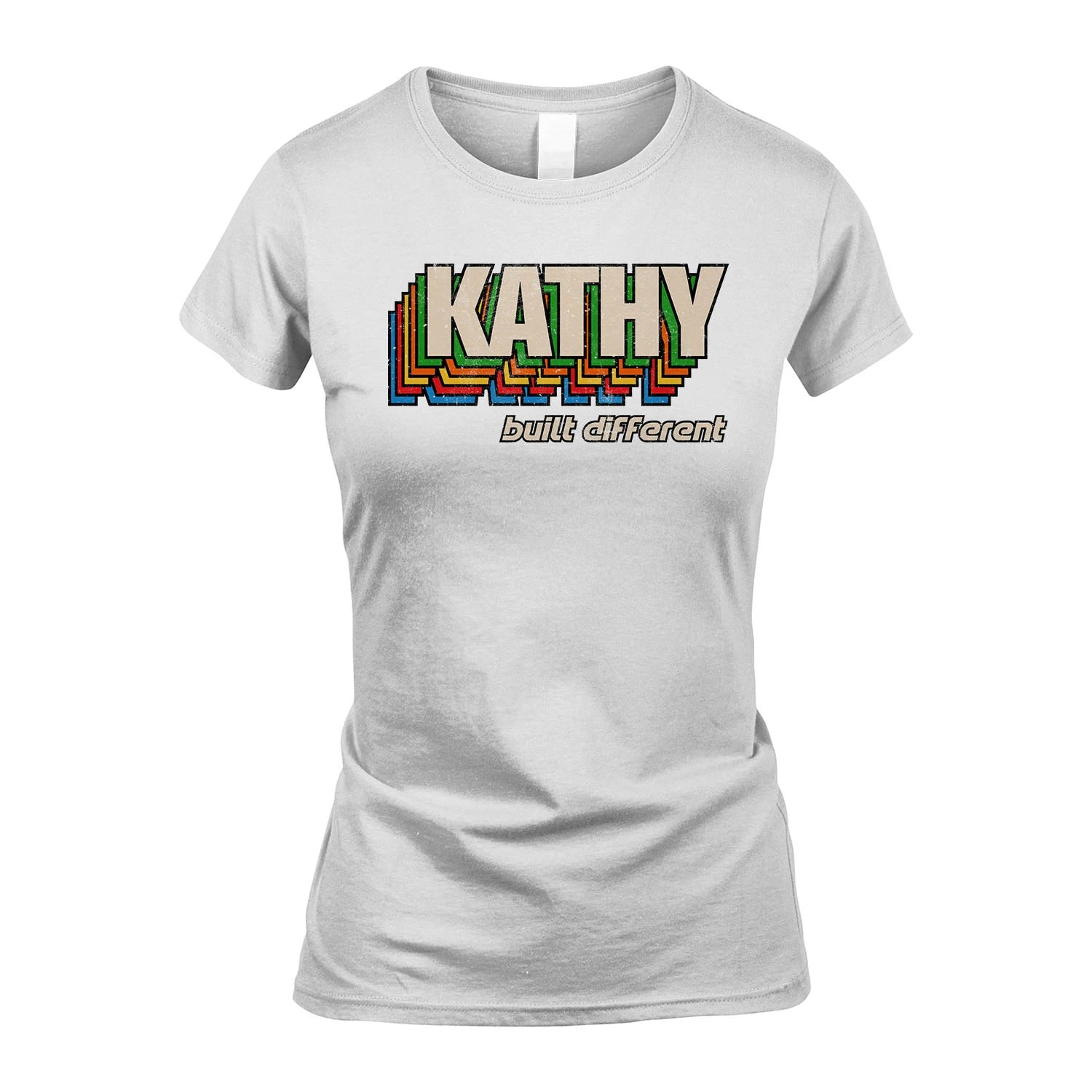 Your Name Built Different Retro Shirt KATHY M1-26