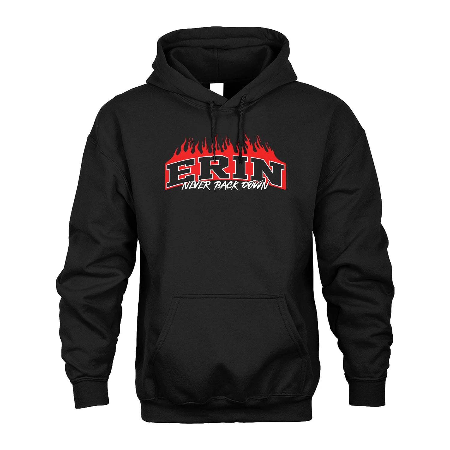 Never Back Down Your Name With Fire Shirt ERIN M1-37