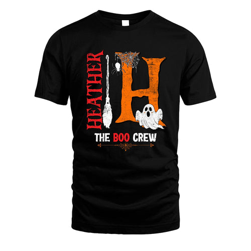 The Boo Crew Halloween With Your Name Shirt HEATHER M1-23