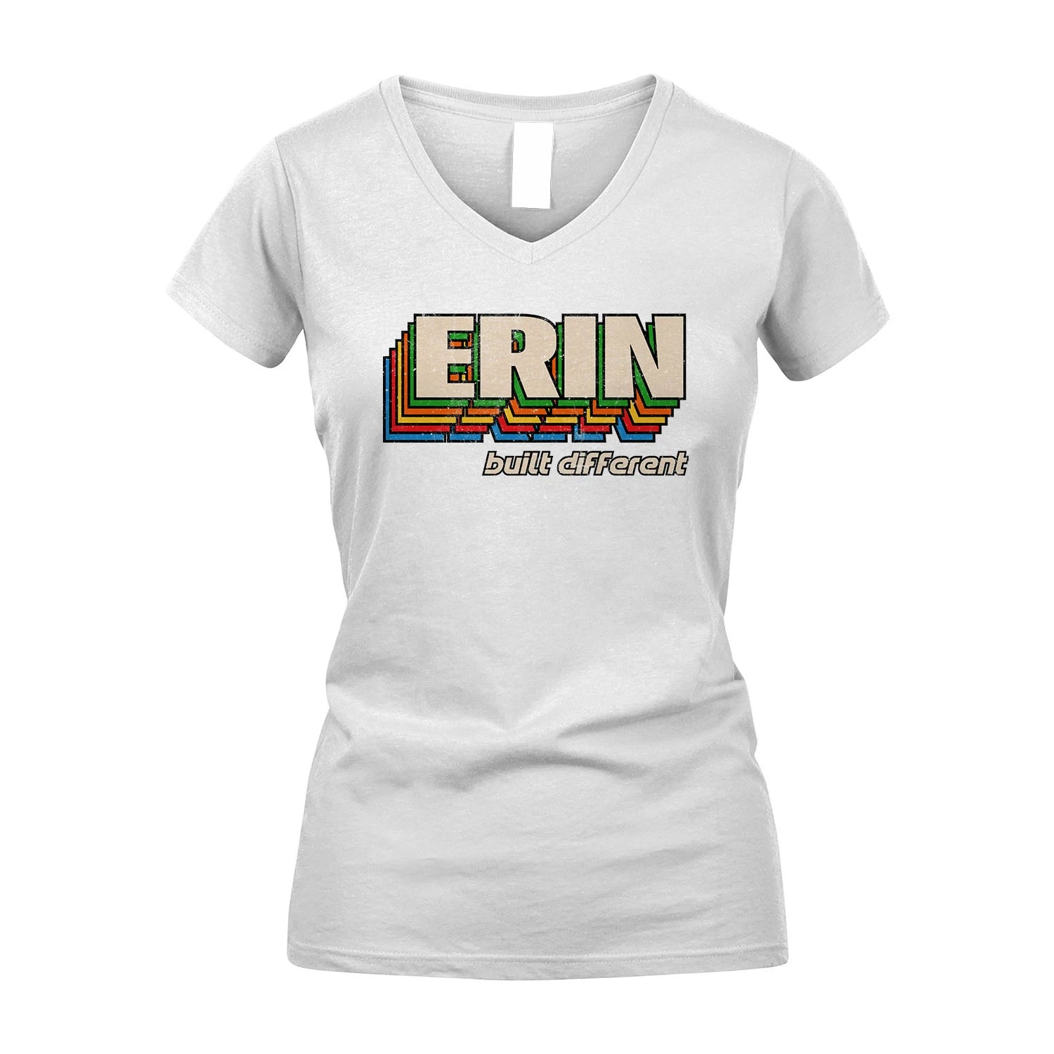 Your Name Built Different Retro Shirt ERIN M1-26
