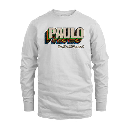 Your Name Built Different Retro Shirt PAULO M1-26