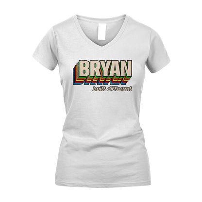 Your Name Built Different Retro Shirt BRYAN M1-26