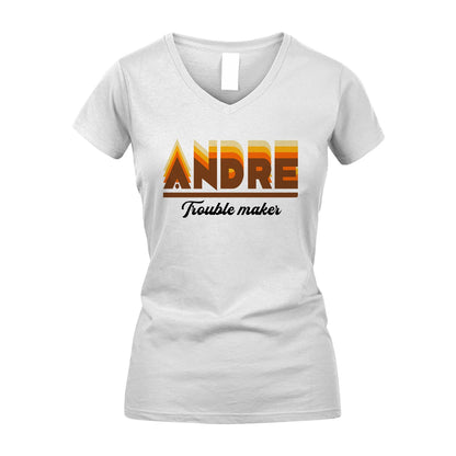 Your Name Trouble Maker Funny Shirt ANDRE M1-34