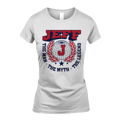 The Man The Myth The Legend Logo Shirt JEFF M1-30