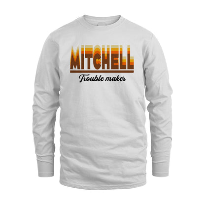 Your Name Trouble Maker Funny Shirt MITCHELL M1-34