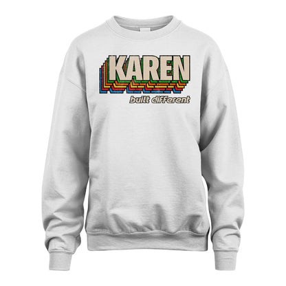 Your Name Built Different Retro Shirt KAREN M1-26
