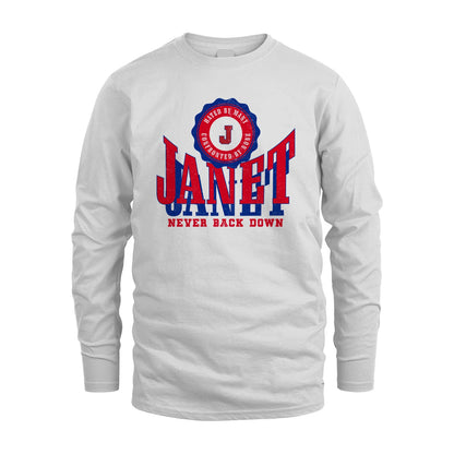 Your Name Never Back Down Shirt JANET M1-33