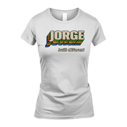 Your Name Built Different Retro Shirt JORGE M1-26