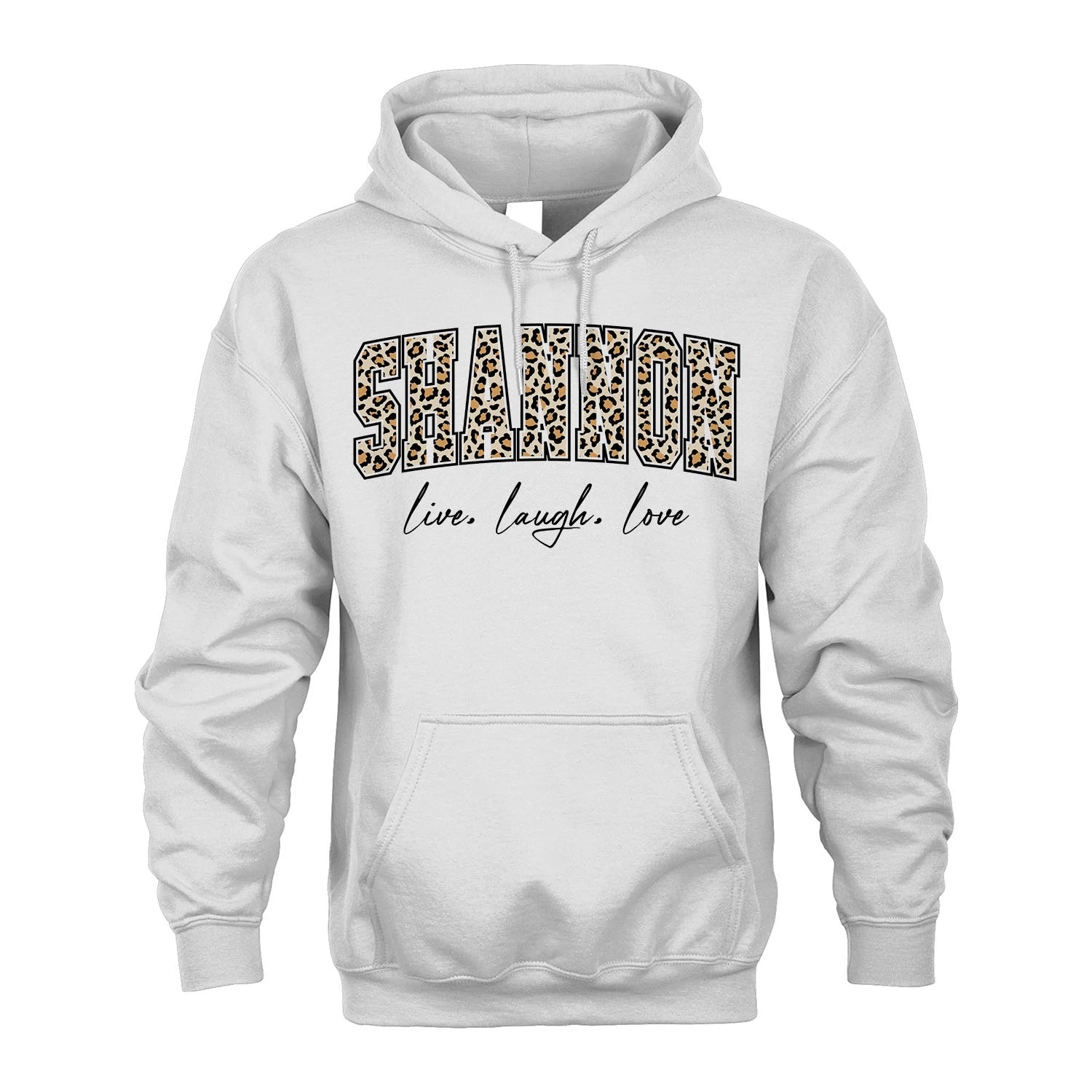 Live Laugh Love Custom Name With Leopard Pattern Shirt SHANNON M1-13
