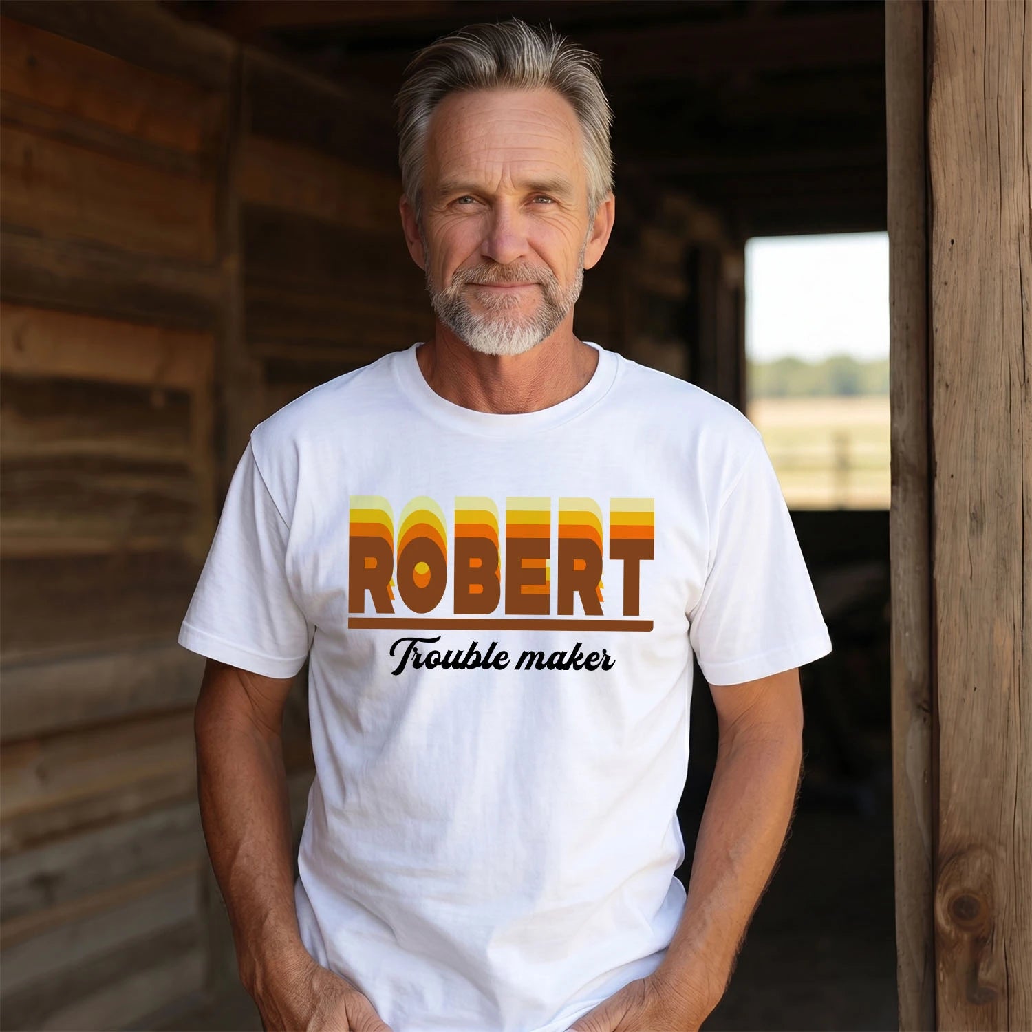 Your Name Trouble Maker Funny Shirt ROBERT M1-34