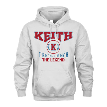 The Man The Myth The Legend Jet Style Shirt KEITH M1-9