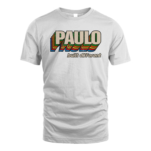 Your Name Built Different Retro Shirt PAULO M1-26