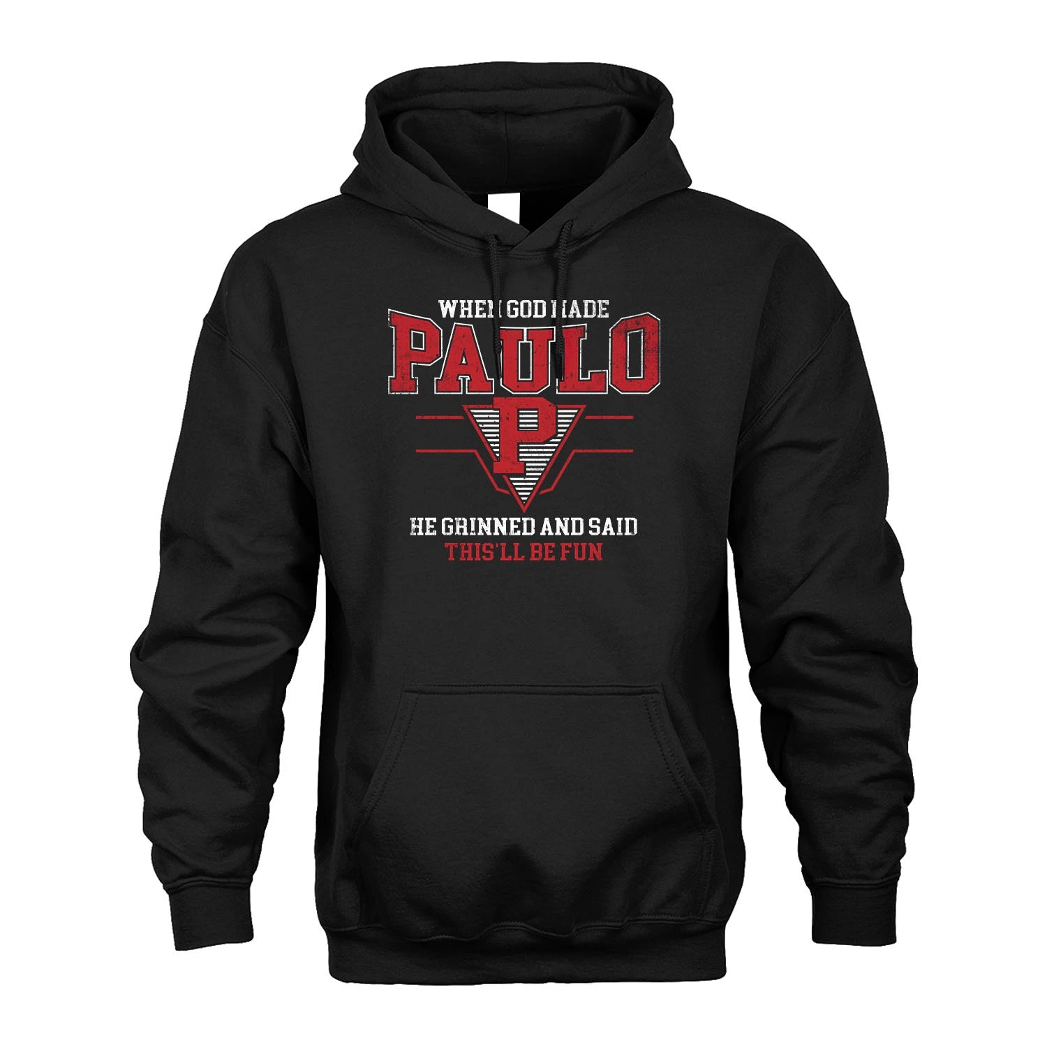 When God Made Your Name He Grinned And Said This'll Be Fun Baseball Shirt PAULO M1-29